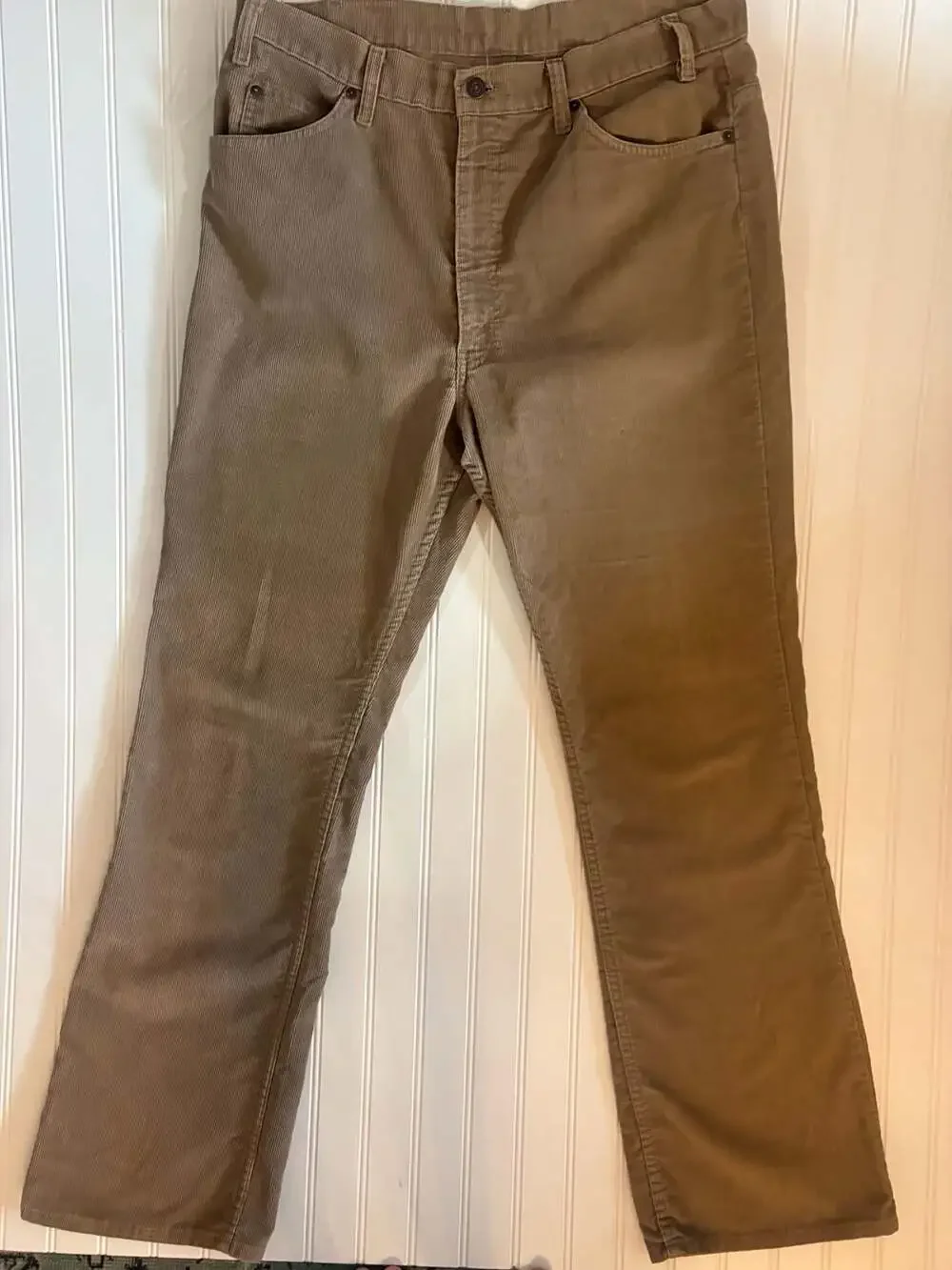 Vintage Levi's White Tab Corduroy Pants Tan Straight Leg